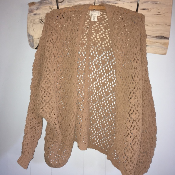 Artelier Nicole Miller batwing cardigan loose-weave M - Picture 3 of 3